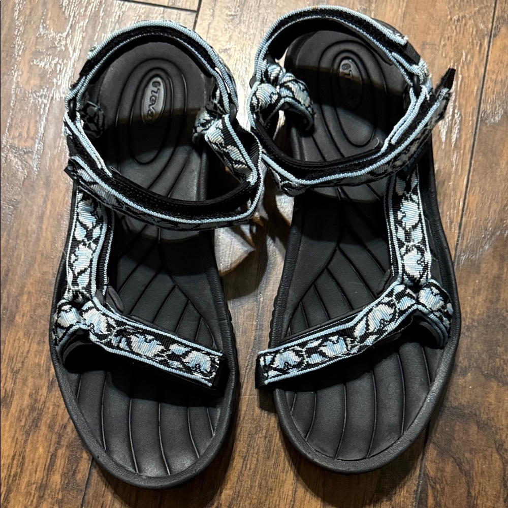 Teva Women's Black and White Patterned Sandals